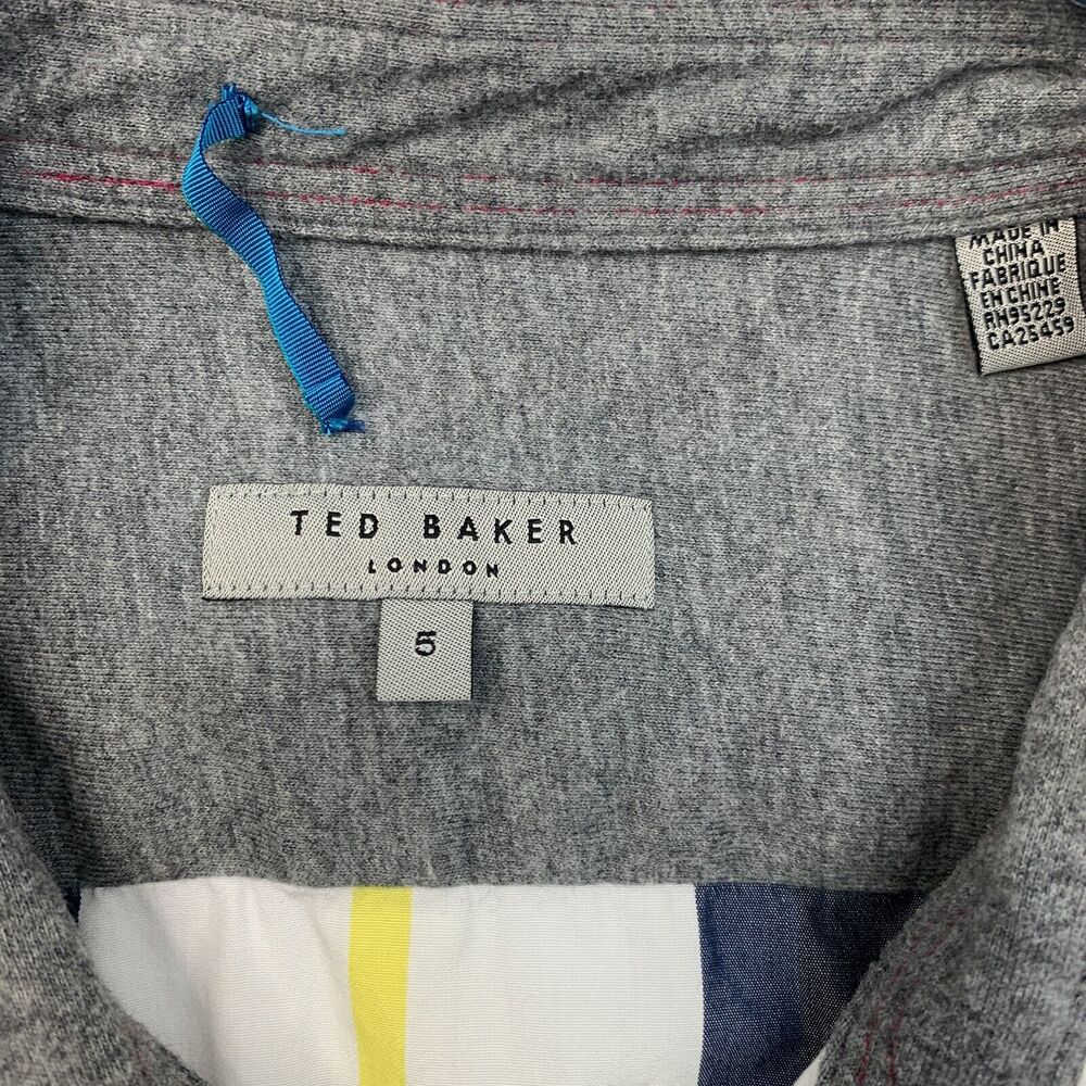 Ted Baker Shirt Mens 5 Plaid Button Up Long Sleeve Cotton Pockets Flip Cuff - Picture 5 of 12